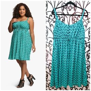 TORRID Plus Turquoise Blue Pineapple Dress